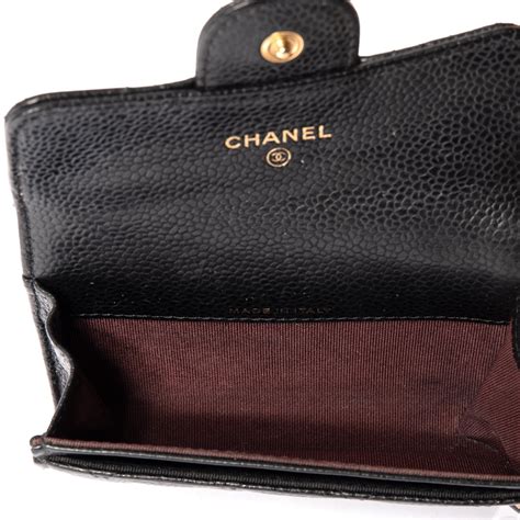 chanel classic card holder caviar